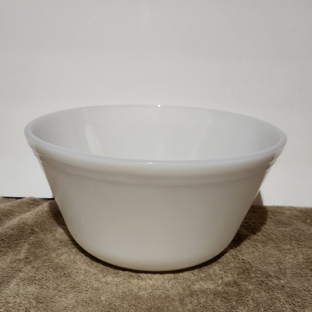 Vintage White Fire King Mixing Bowl